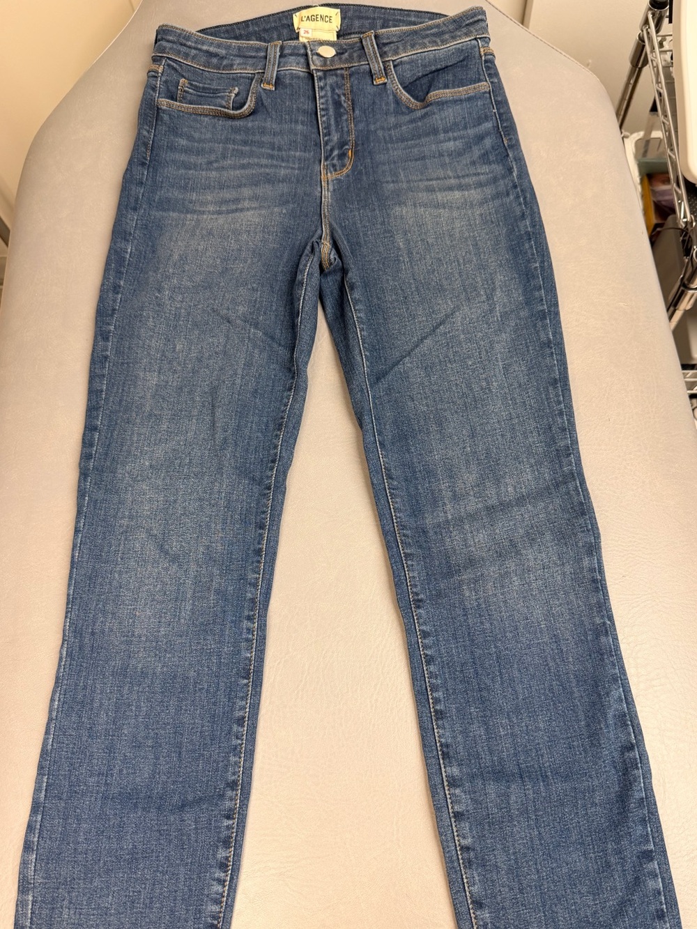 L'AGENCE  MARGOT skinny jean in Medium Blue Wash